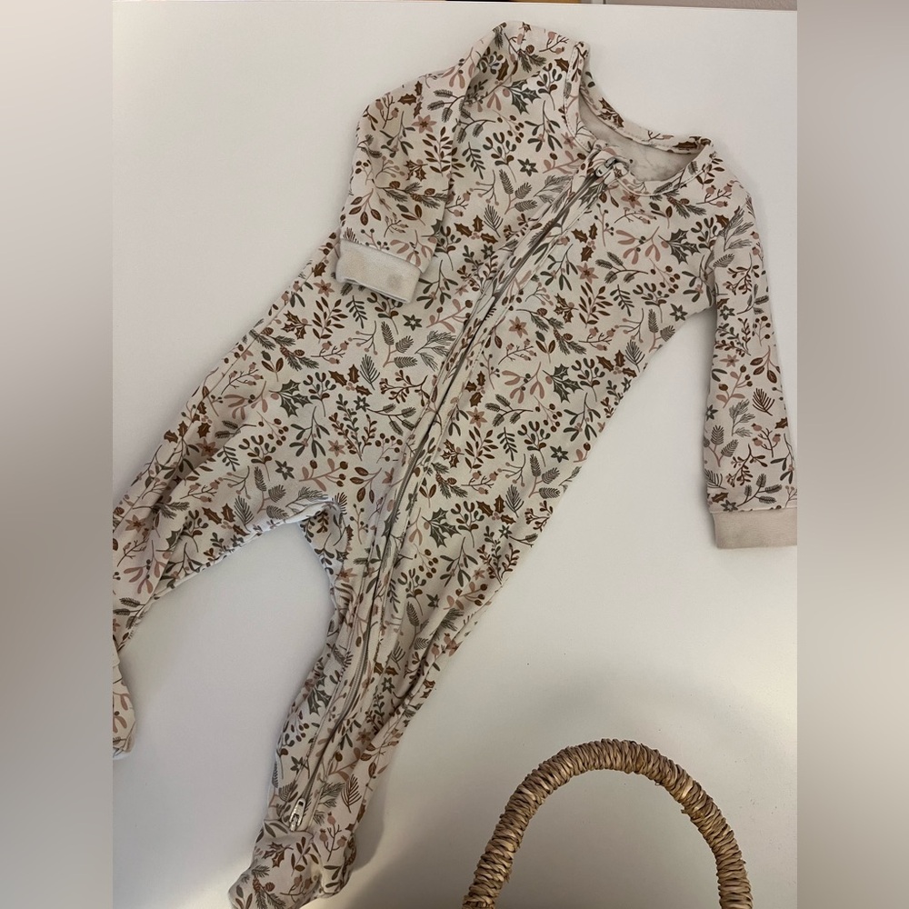 Colored organics footed pajamas